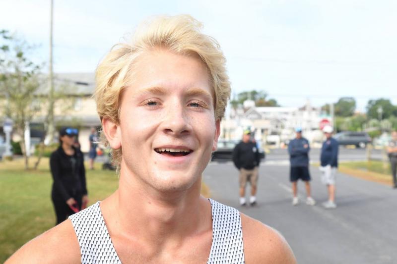 Christopher Czerwinski in 2018 after running an 18-minute 5K.
